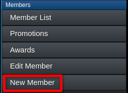 New Member page in RegPoints dashboard