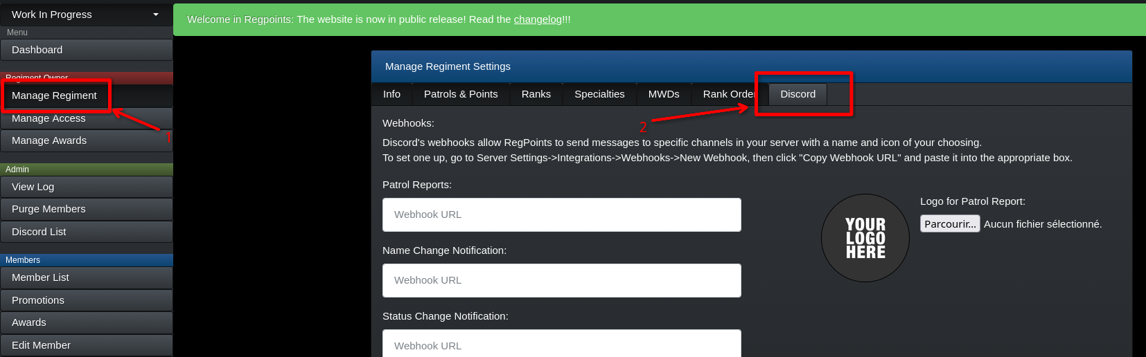 2 steps to access Discord tab